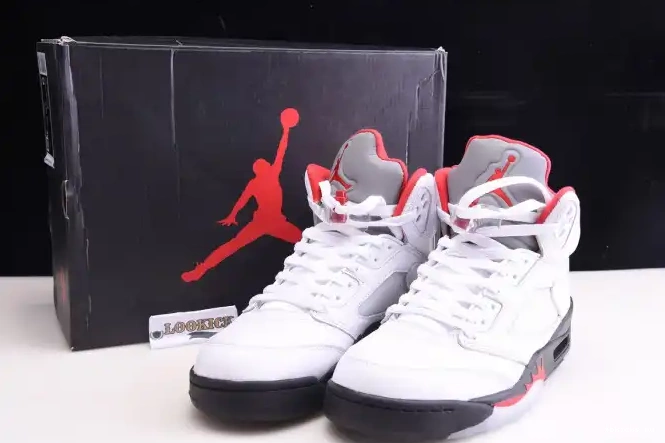 Rep TB Jordan Tongue (2020) 5 Retro Air Fire DA1911-102 Silver Red 0611